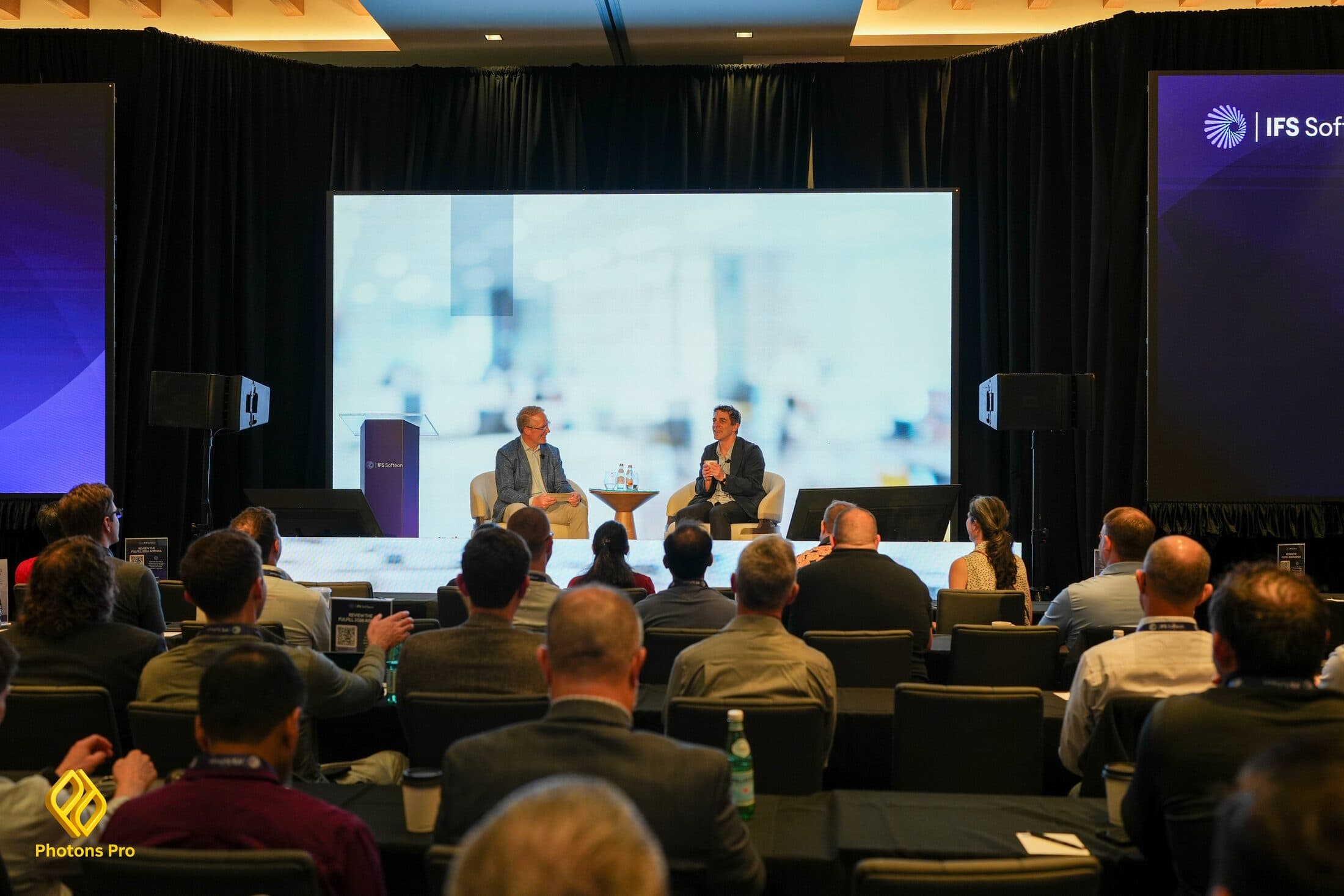 LED video wall and projection setup for conferences and corporate events in NYC.